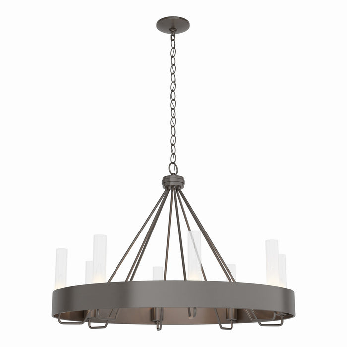 Hubbardton Forge 105040-SKT-14-ZM0611 Eight Light Chandelier, Oil Rubbed Bronze