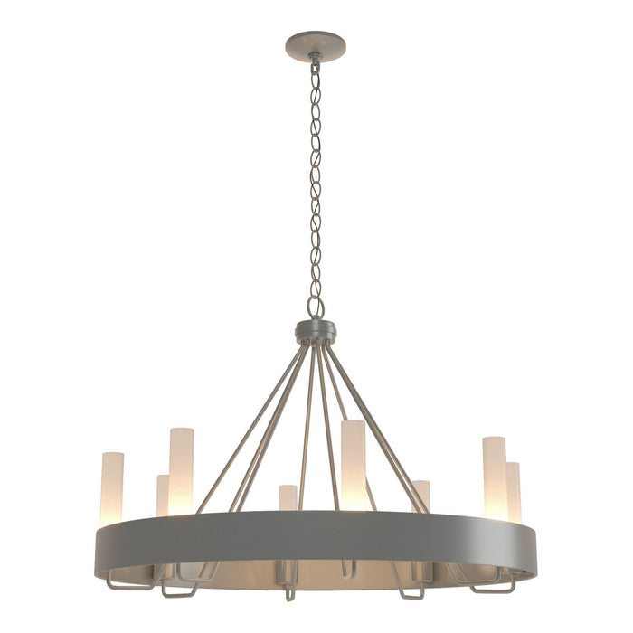 Hubbardton Forge 105040-SKT-82-FD0611 Eight Light Chandelier, Vintage Platinum