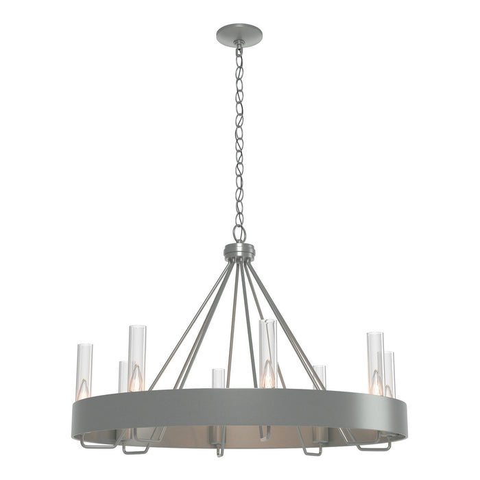 Hubbardton Forge 105040-SKT-82-ZM0611 Eight Light Chandelier, Vintage Platinum