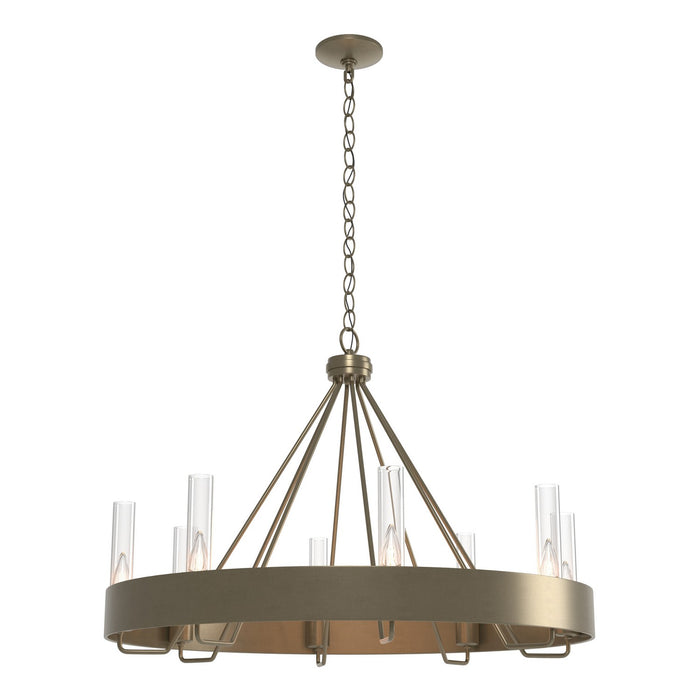 Hubbardton Forge 105040-SKT-84-ZM0611 Eight Light Chandelier, Soft Gold
