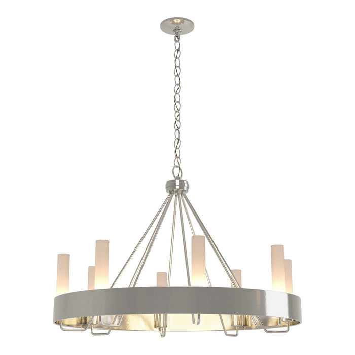 Hubbardton Forge 105040-SKT-85-FD0611 Eight Light Chandelier, Sterling