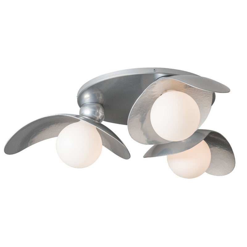 Hubbardton Forge 122110-SKT-85 Three Light Semi-Flush Mount, Sterling