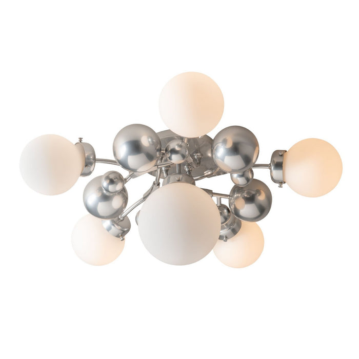 Hubbardton Forge 128716-SKT-85-GG0639 Six Light Semi-Flush Mount, Sterling