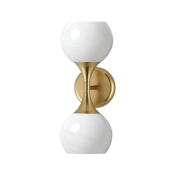 Maxim 21222MRNAB Two Light Wall Sconce, Natural Aged Brass