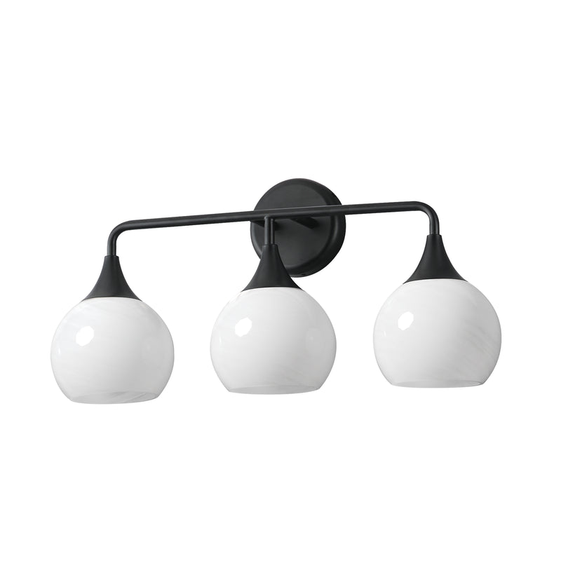 Maxim 21223MRBK Three Light Bath Vanity, Black