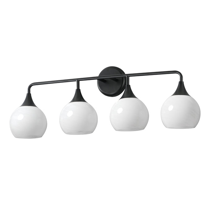 Maxim 21224MRBK Four Light Bath Vanity, Black