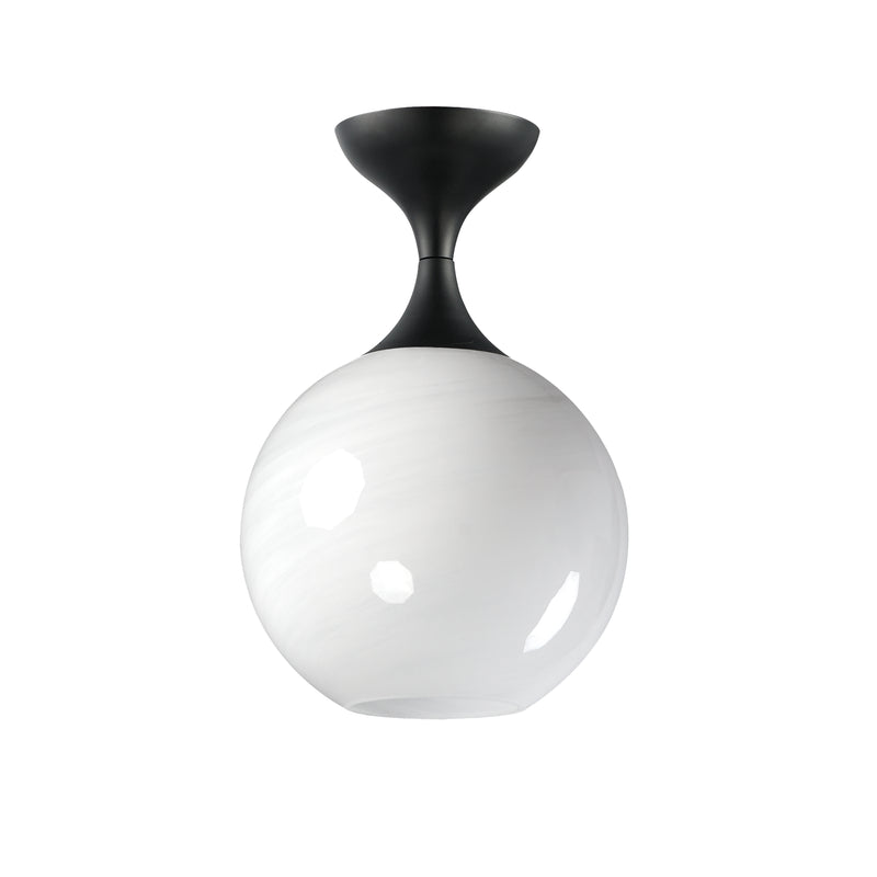 Maxim 21229MRBK One Light Flush Mount, Black