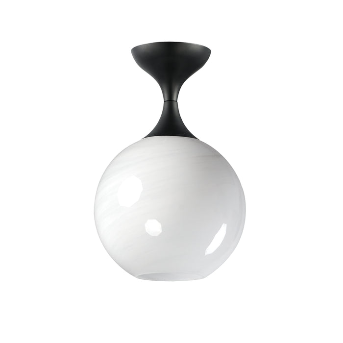 Maxim 21229MRBK One Light Flush Mount, Black