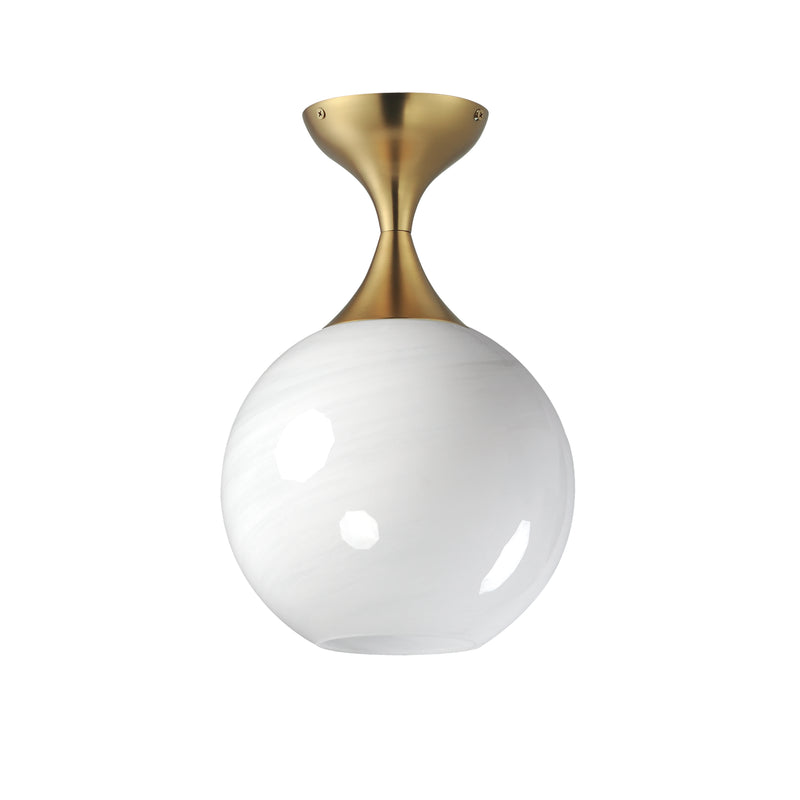 Maxim 21229MRNAB One Light Flush Mount, Natural Aged Brass