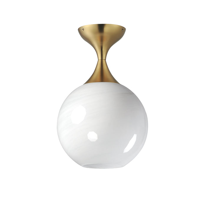 Maxim 21229MRNAB One Light Flush Mount, Natural Aged Brass