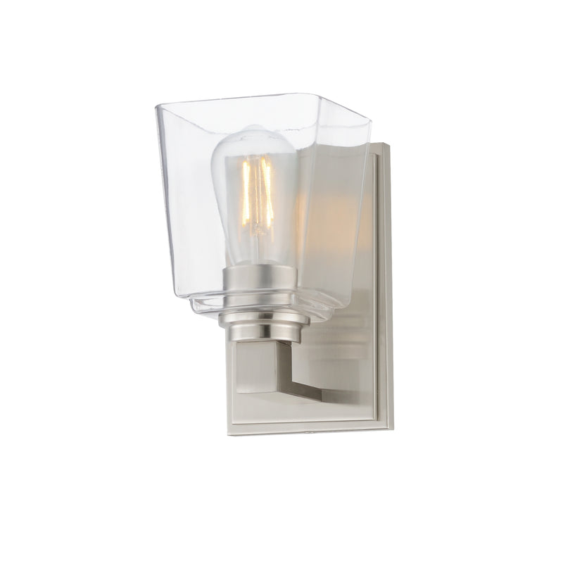 Maxim 21381CLSN One Light Wall Sconce, Satin Nickel