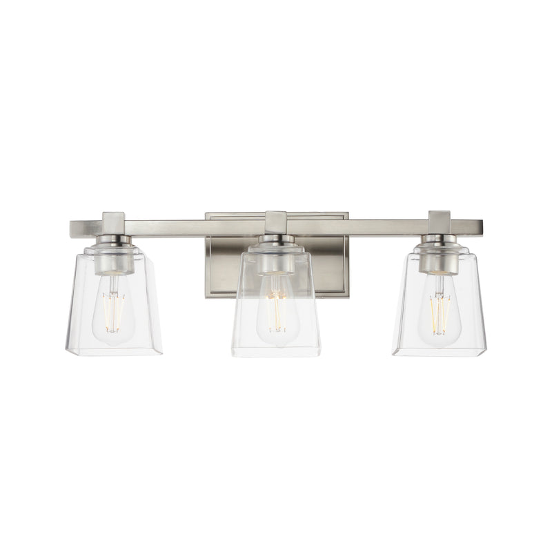 Maxim 21383CLSN Three Light Bath Vanity, Satin Nickel