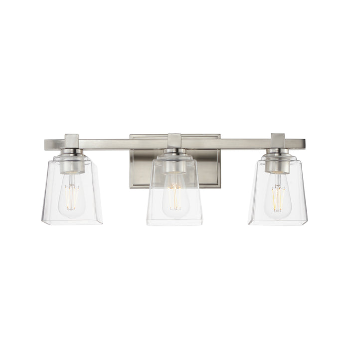 Maxim 21383CLSN Three Light Bath Vanity, Satin Nickel