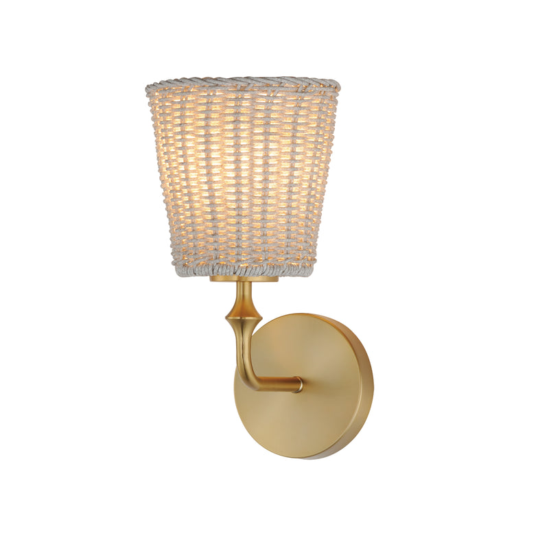 Maxim 21481WWTNAB One Light Wall Sconce, Natural Aged Brass