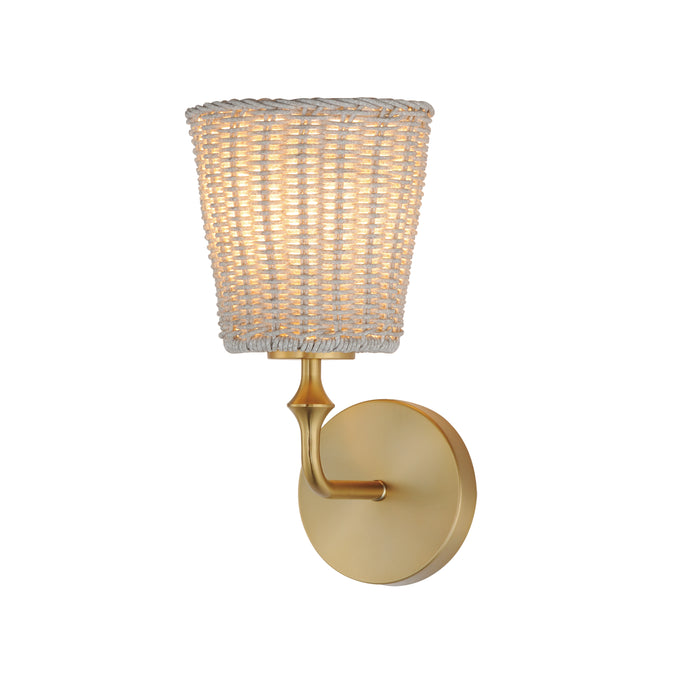 Maxim 21481WWTNAB One Light Wall Sconce, Natural Aged Brass