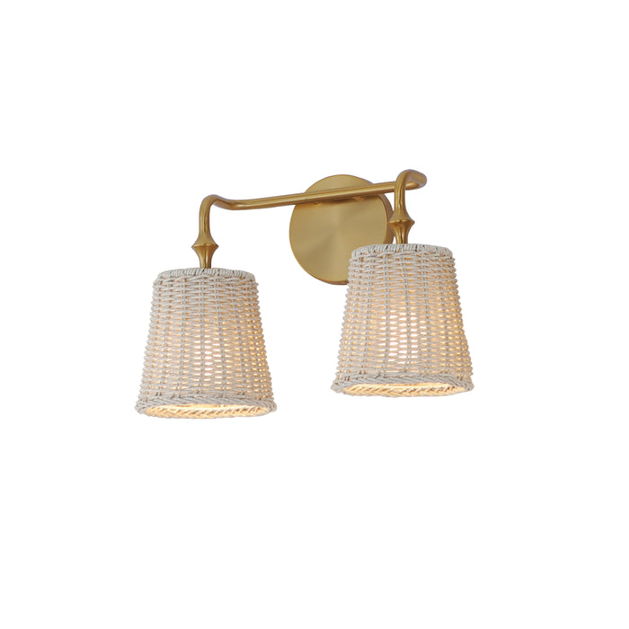 Maxim 21482WWTNAB Two Light Wall Sconce, Natural Aged Brass