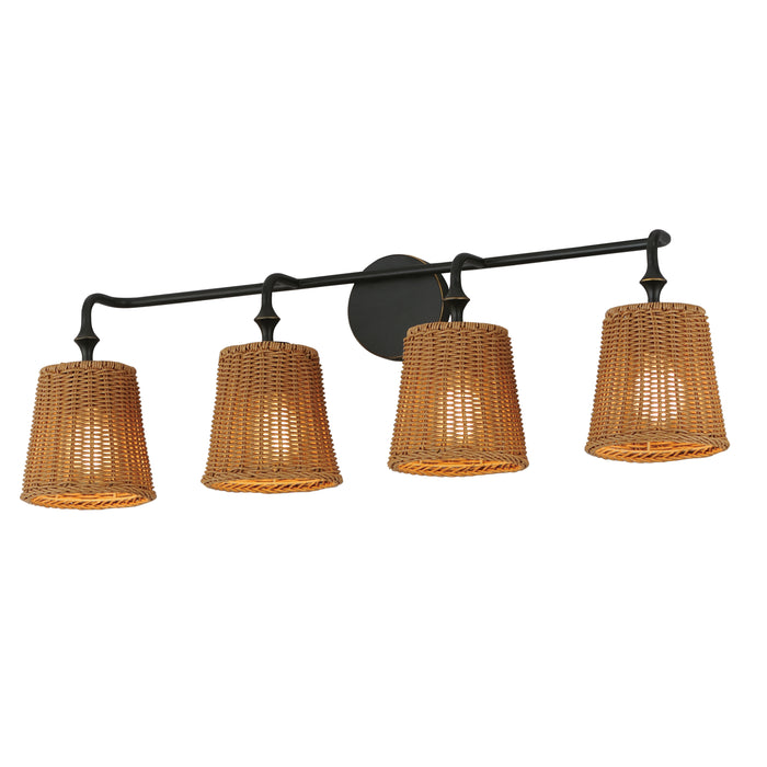 Maxim 21484NADBZ Four Light Bath Vanity, Dark Bronze