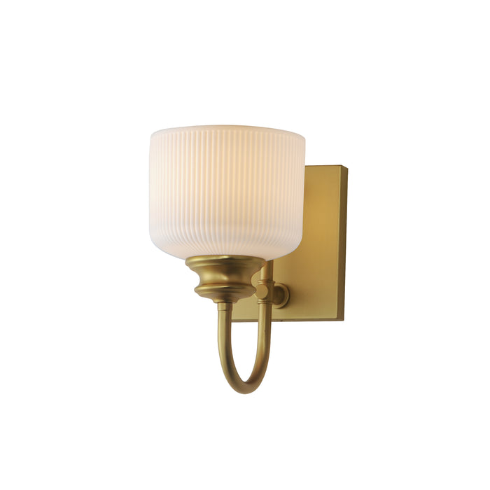 Maxim 21491WTNAB One Light Wall Sconce, Natural Aged Brass