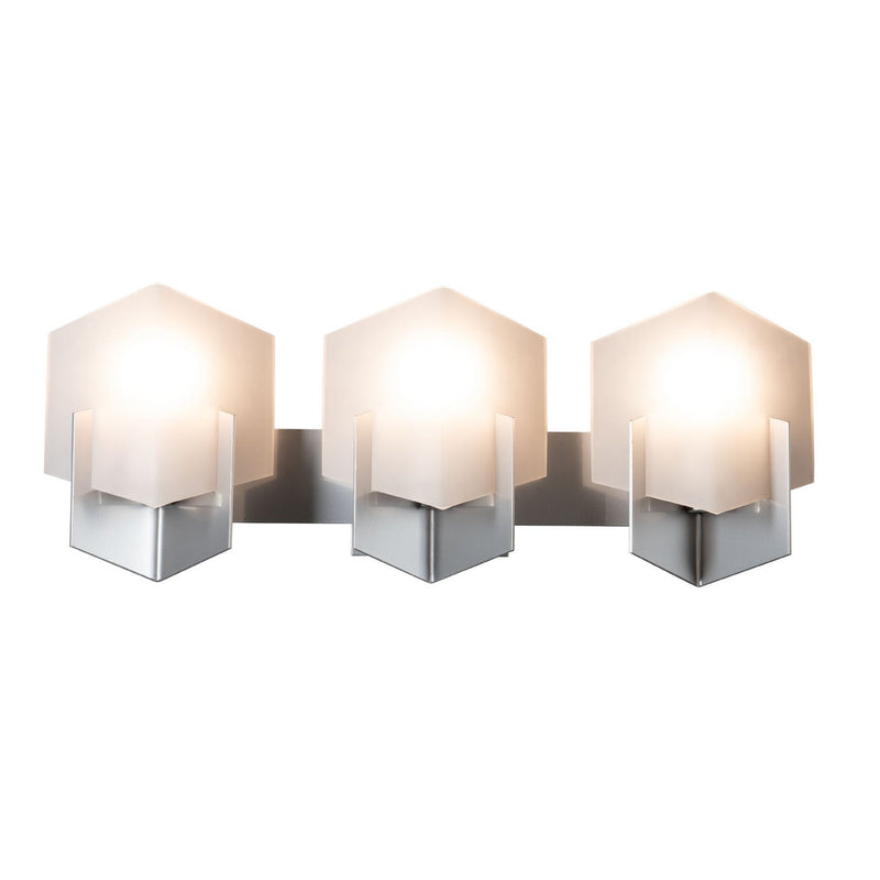 Hubbardton Forge 201357-SKT-85-GG0816 Three Light Bath Sconce, Sterling