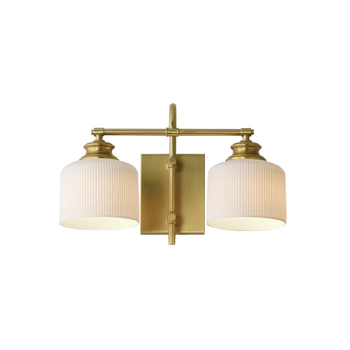 Maxim 21492WTNAB Two Light Wall Sconce, Natural Aged Brass