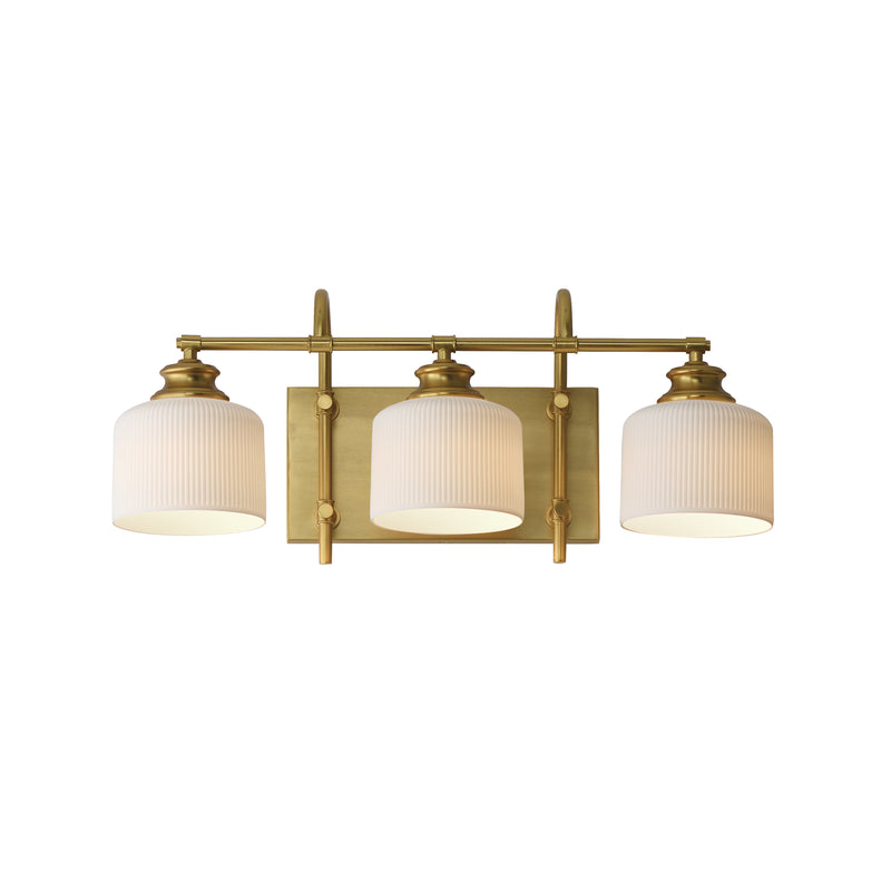 Maxim 21493WTNAB Three Light Bath Vanity, Natural Aged Brass