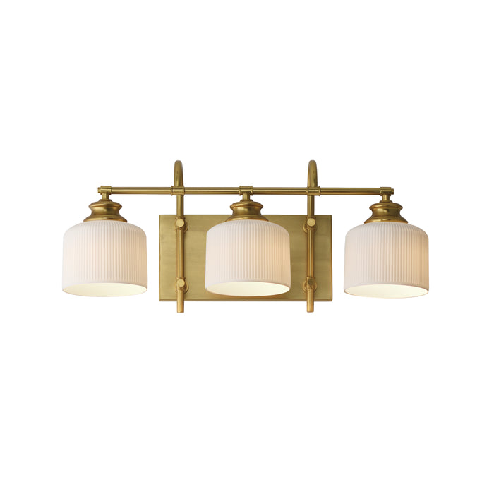 Maxim 21493WTNAB Three Light Bath Vanity, Natural Aged Brass