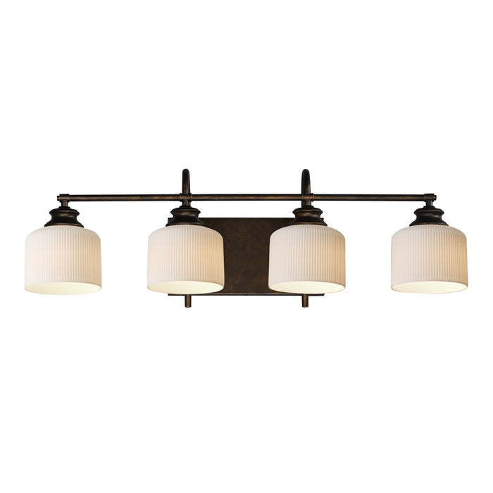 Maxim 21494WTOI Four Light Bath Vanity, Oil Rubbed Bronze