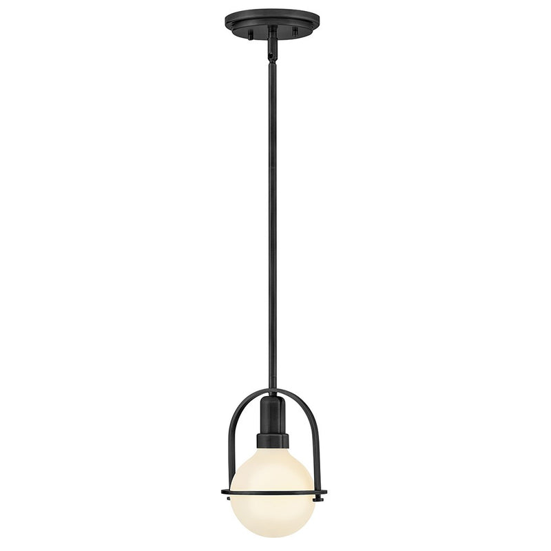 Hinkley 53771BK LED Convertible Semi-Flush Mount, Black