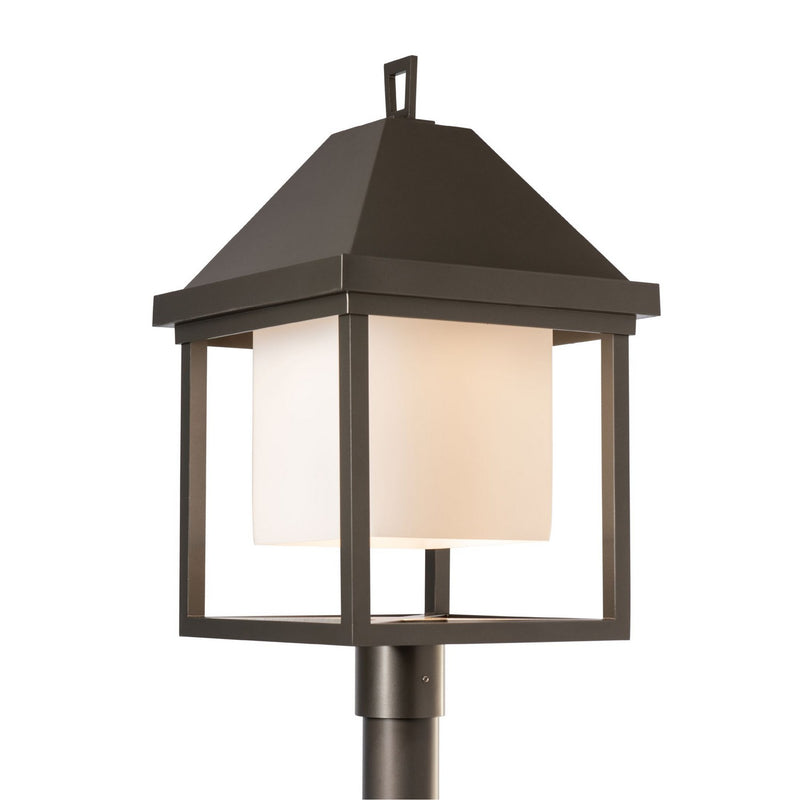 Hubbardton Forge 345203-SKT-77-GG0833 One Light Post Mount, Coastal Dark Smoke