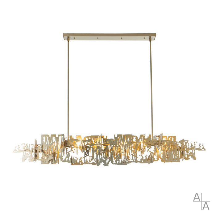 Hubbardton Forge 401311-SKT-MULT-86 Six Light Pendant, Modern Brass