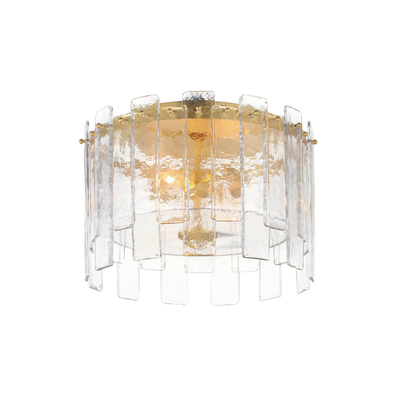 Maxim 21832AGGL Two Light Flush Mount, Gold Leaf