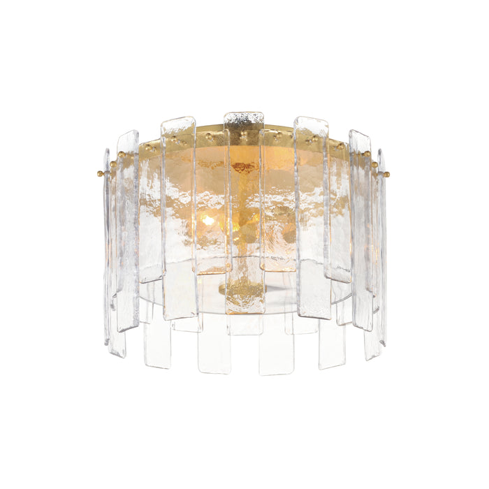 Maxim 21832AGGL Two Light Flush Mount, Gold Leaf