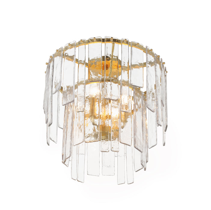 Maxim 21833AGGL Four Light Semi-Flush / Pendant, Gold Leaf