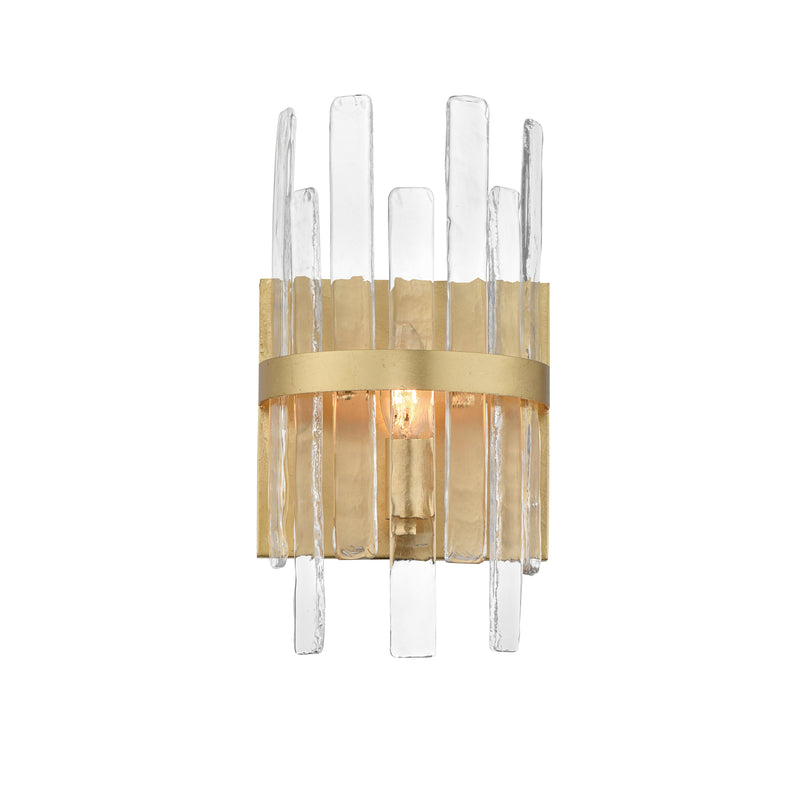 Maxim 21839AGGL One Light Wall Sconce, Gold Leaf