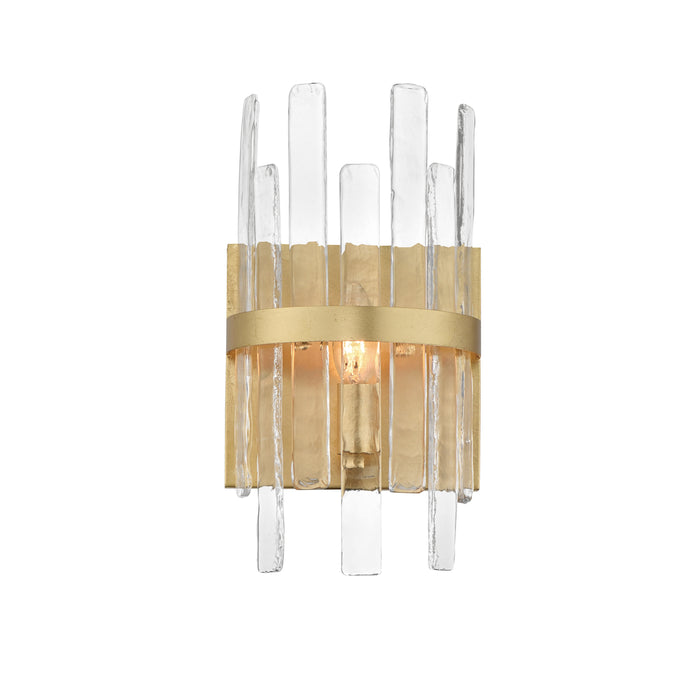 Maxim 21839AGGL One Light Wall Sconce, Gold Leaf