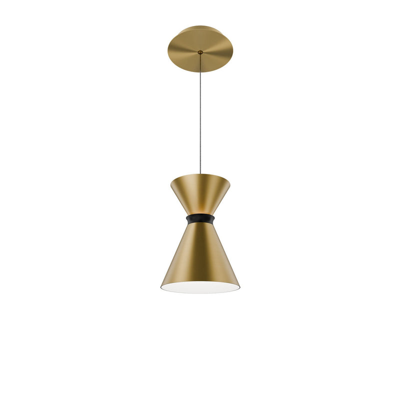 W.A.C. Lighting PD-57108-30-AB/BK LED Pendant, Aged Brass/Black