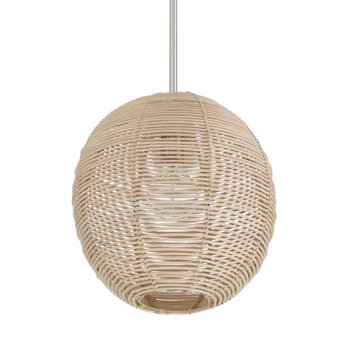 Hunter 48086 One Light Pendant, Brushed Nickel