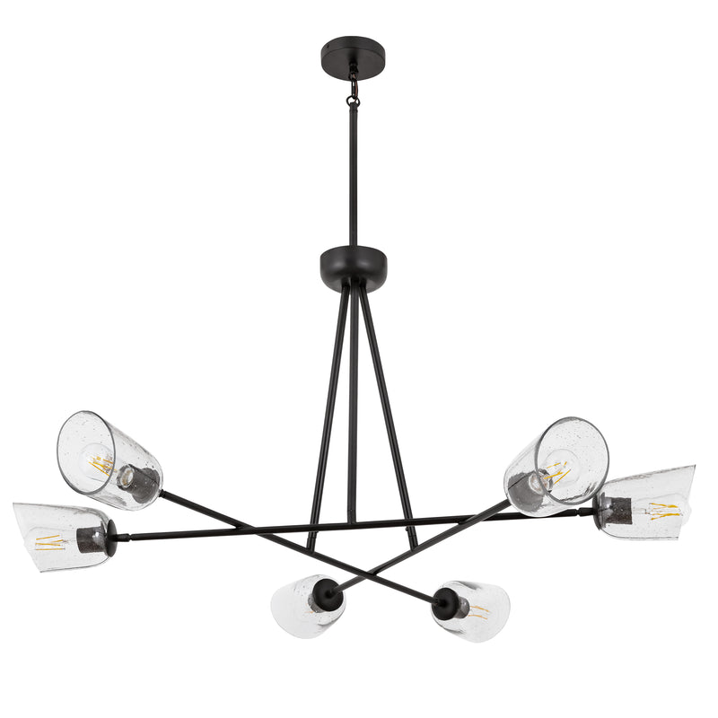 Maxim 26266SSDBZ Six Light Chandelier, Dark Bronze