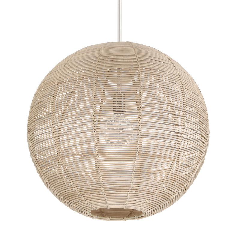 Hunter 48087 One Light Pendant, Brushed Nickel