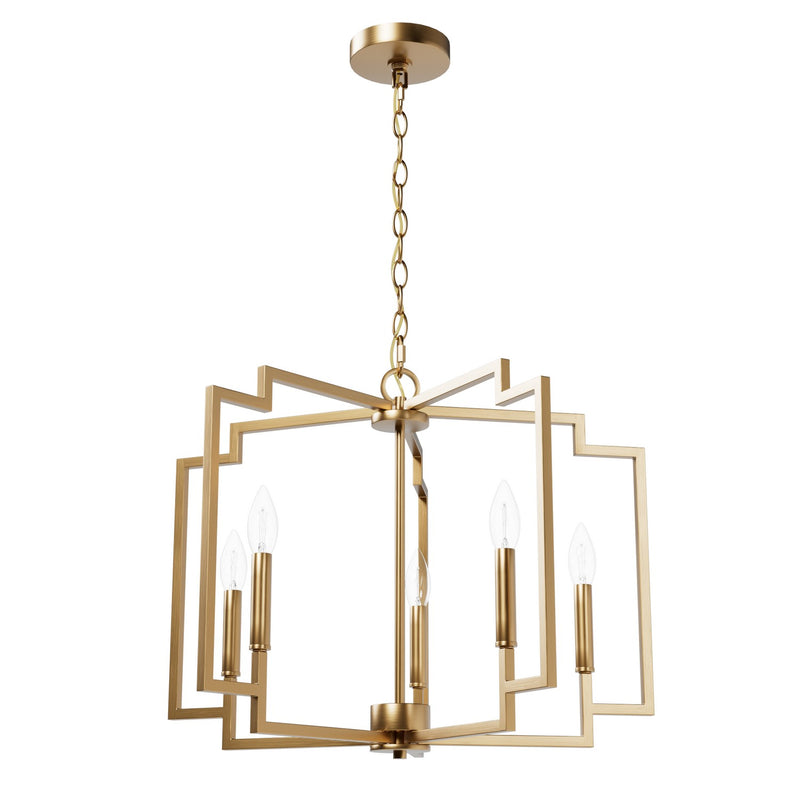 Hunter 49072 Five Light Chandelier, Alturas Gold