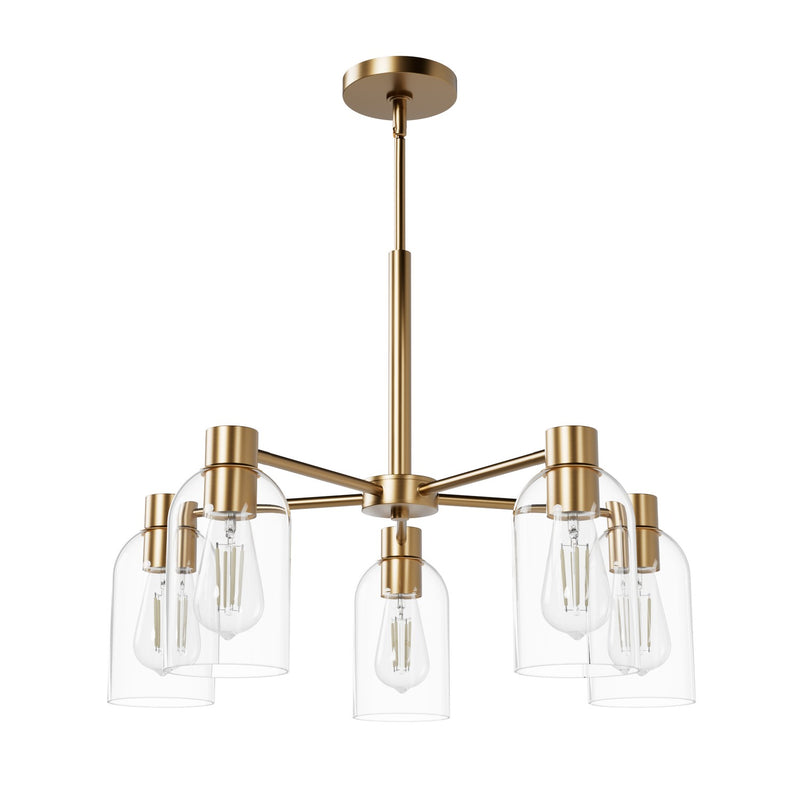 Hunter 49082 Five Light Chandelier, Alturas Gold
