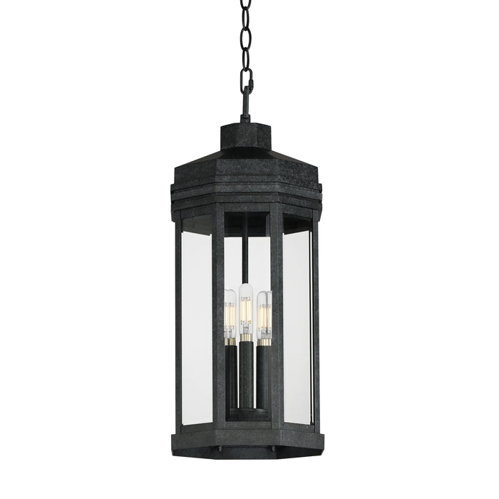 Maxim 30229CLBKP Three Light Outdoor Pendant, Black Patina