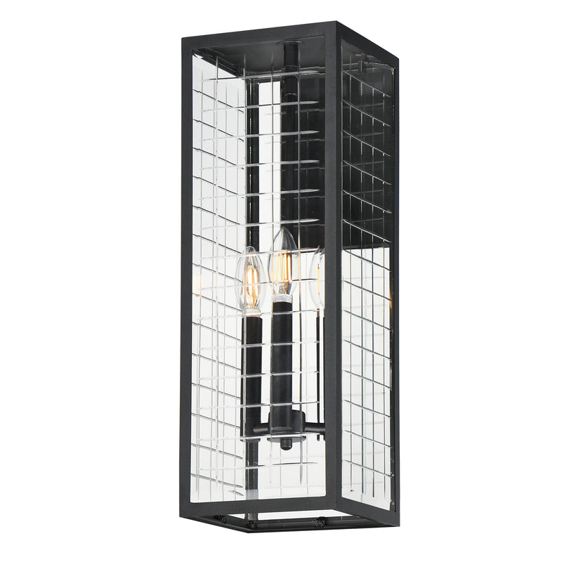 Maxim 30694CLBK Three Light Outdoor Wall Sconce, Black