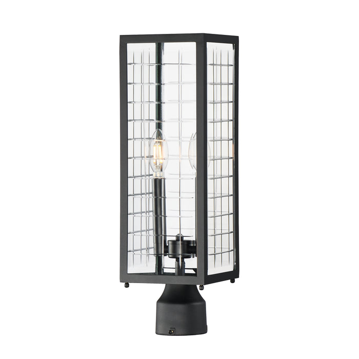 Maxim 30699CLBK Two Light Outdoor Post Lantern, Black