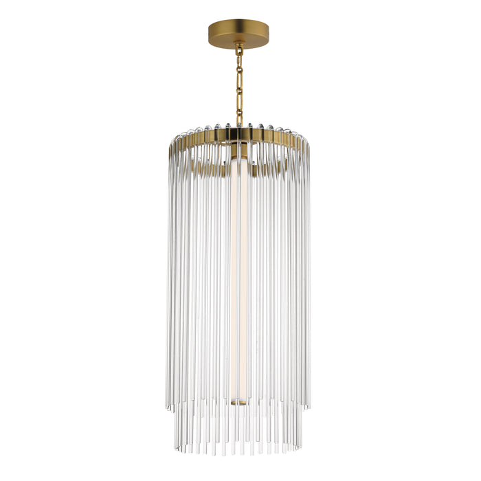 Maxim 38426CLNAB LED Foyer Pendant, Natural Aged Brass