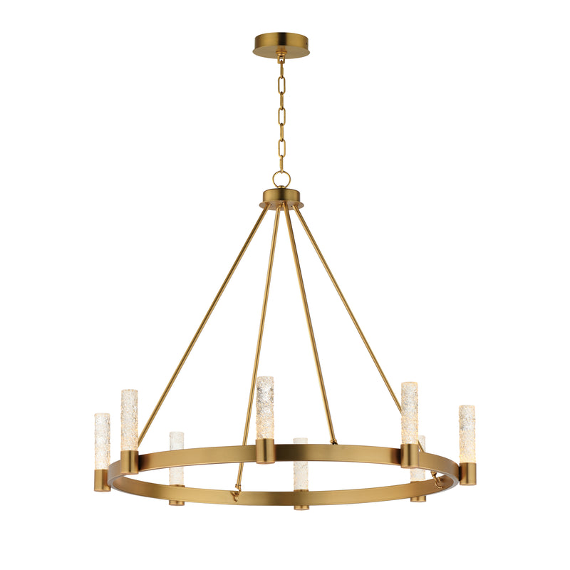 Maxim 38446IBNAB LED Chandelier, Natural Aged Brass