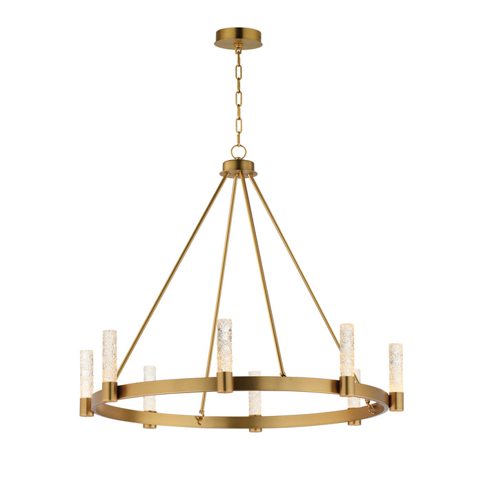 Maxim 38446IBNAB LED Chandelier, Natural Aged Brass