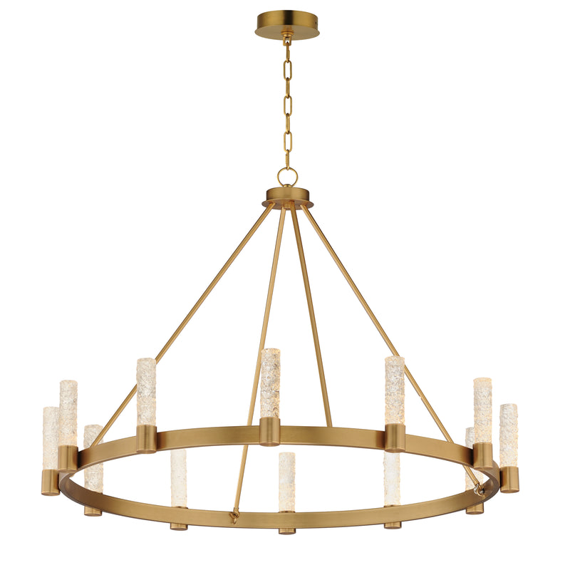 Maxim 38448IBNAB LED Chandelier, Natural Aged Brass