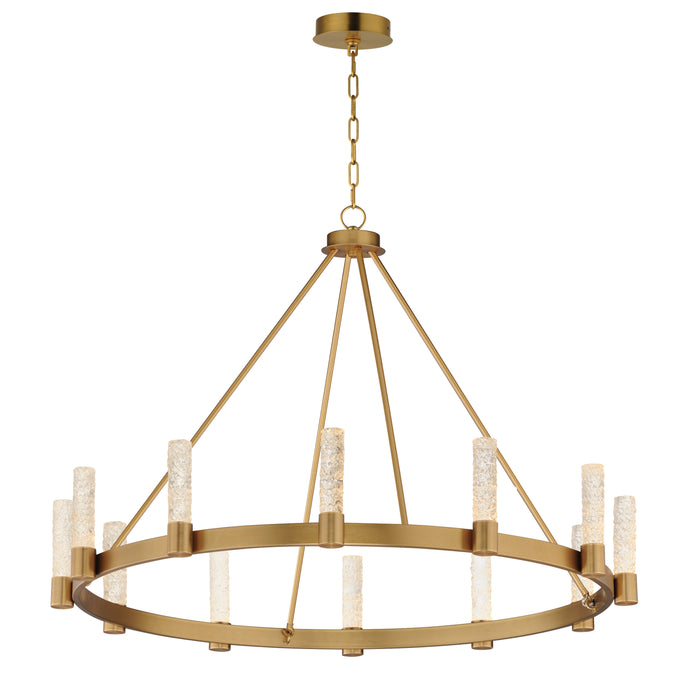Maxim 38448IBNAB LED Chandelier, Natural Aged Brass