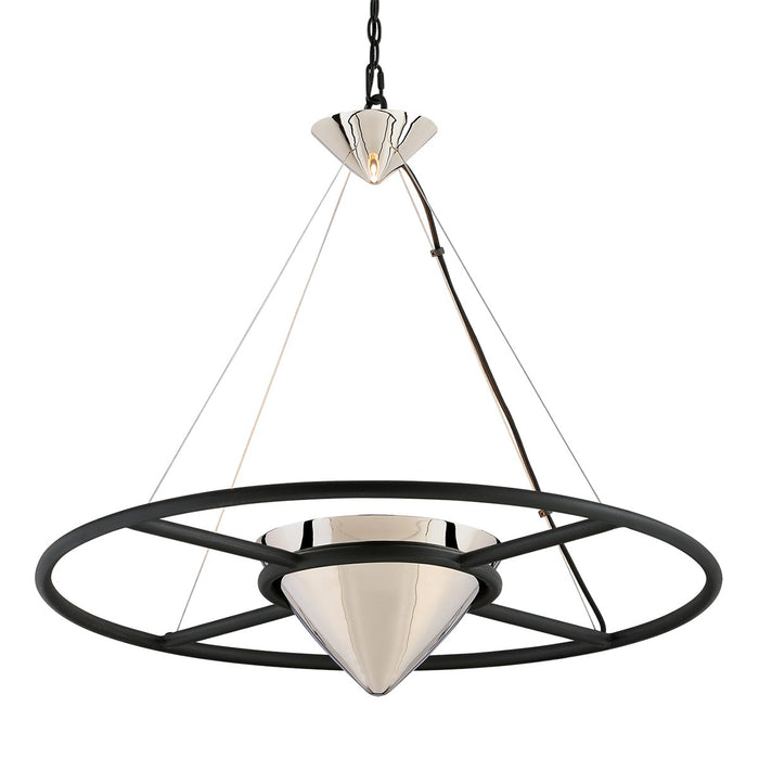 Troy Lighting FL4817 LED Pendant, Carbide Blk & Pol Nickel